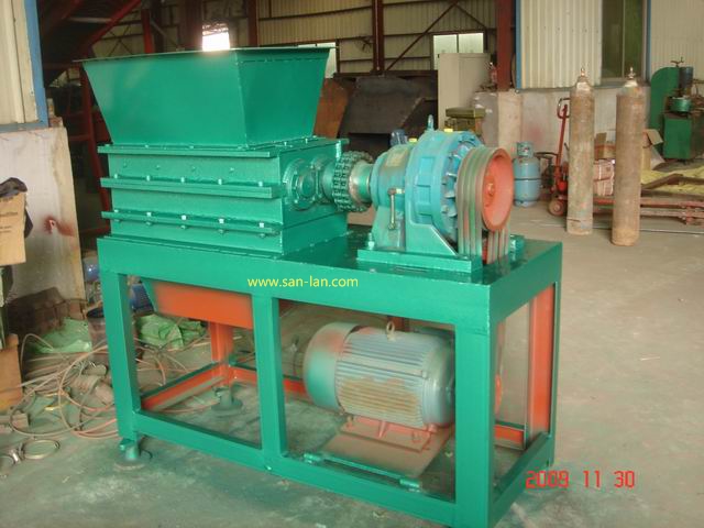 Twin shaft shredder IC-500 I IC-600 I IC-800  with 200-800KG/Hour capacity