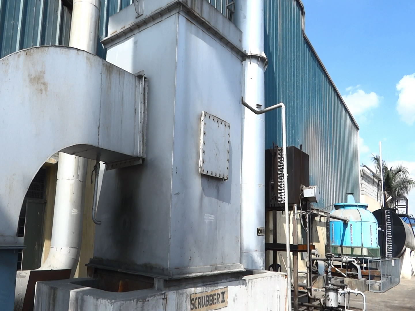 Air pollution control system for rotary furnace and lead refinery kettle