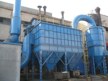 Air pollution control system for rotary furnace and lead refinery kettle